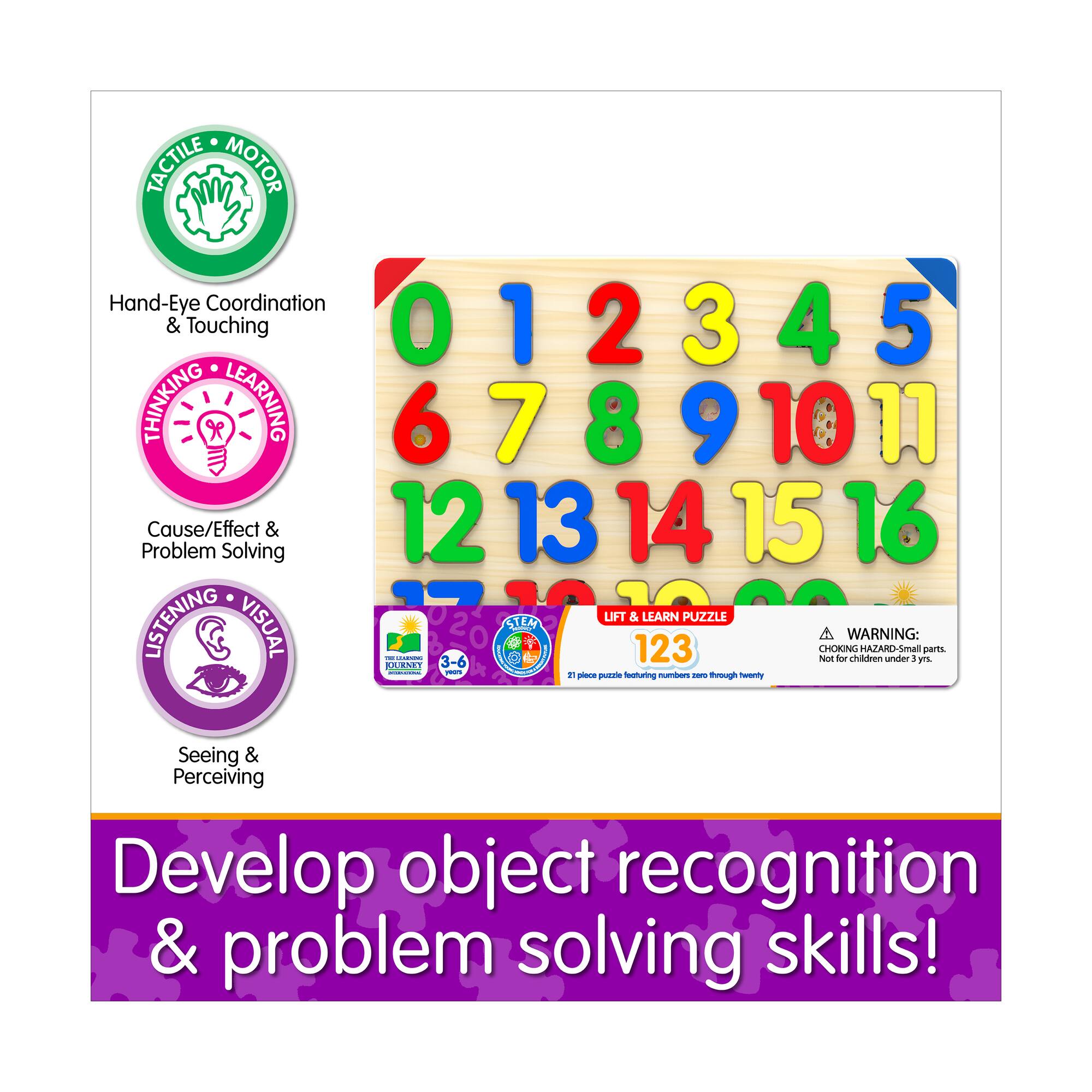 Lift & Learn Puzzle - 123: 21 Pcs